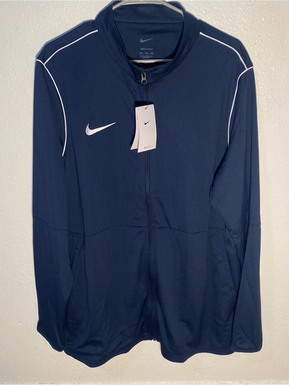 Nike Dri-Fit Men’s Park 20 Training Track Jacket Full-Zip Navy Blue 2XL NWT